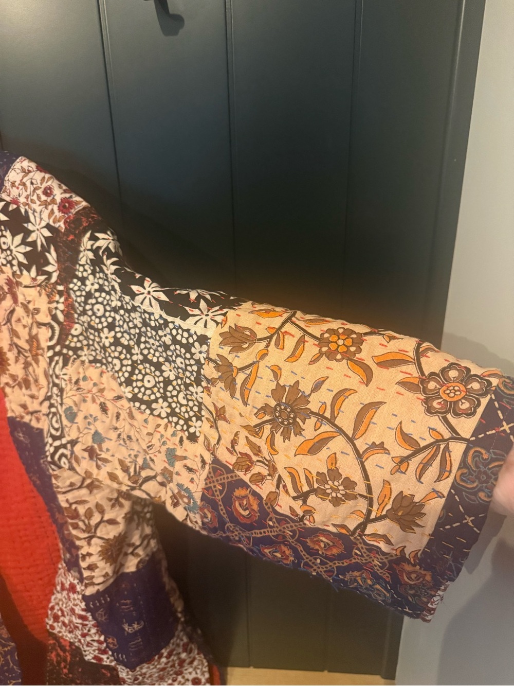 🌹 Raj Women’s Quilted Kantha Patchwork Kimono *Bohemian Boho Chic* - Picture 7 of 13